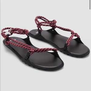 New Mango Combined lace-up sandals